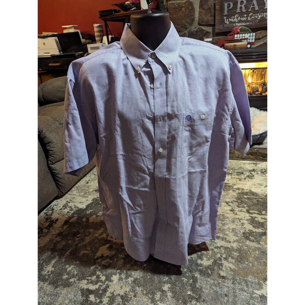 Wrangler Mens Cowboy Cut Collection George Straight Button Down Shirt XL Plaid